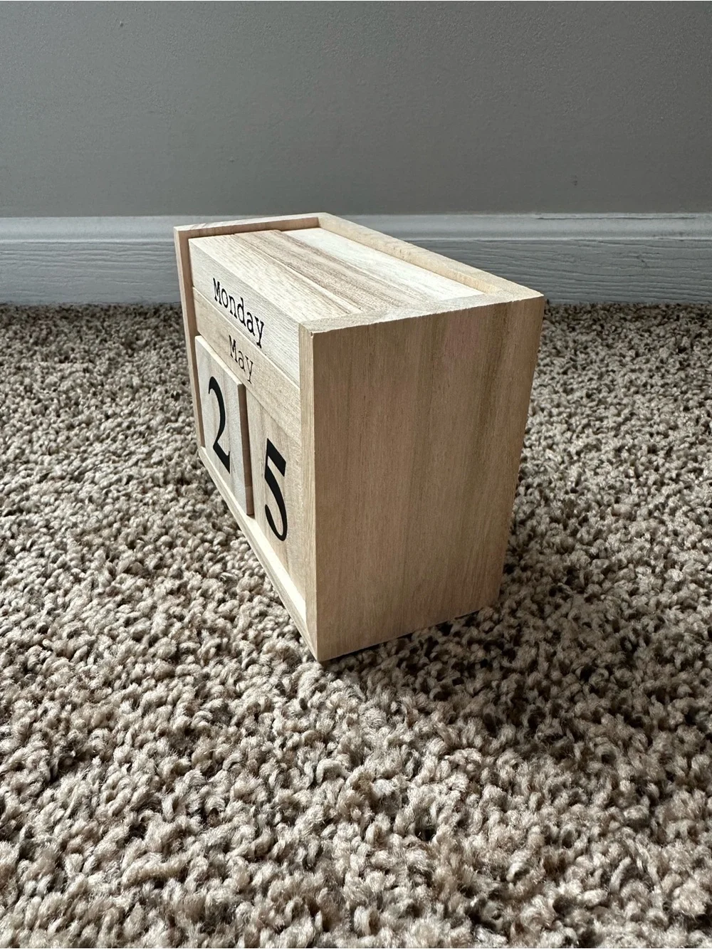 Bloomingville Perpetual Calendar Wooden Block Set